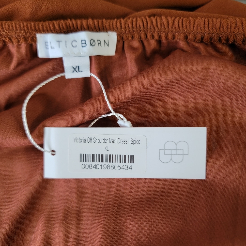 Baltic Born Victoria Off Shoulder Maxi Dress, Spice, Size XL - Picture 14 of 14